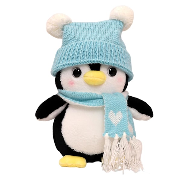 Plush Pingvin Leksak Söta Utseende Super Mjukt Fullt Fyllt Sovhjälp Fylld Djurdocka Soffa Ornament Blue L