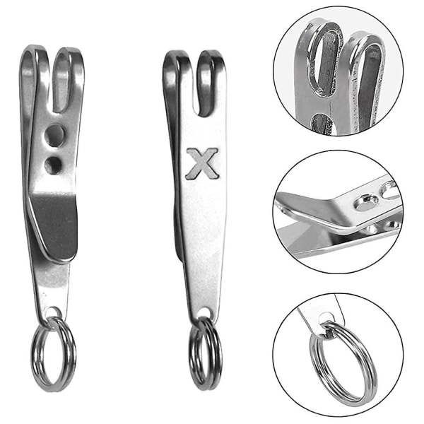 Multi-purpose Clip Nøgleringe Suspension Clip Tool med karabinhage perfekt til ophængning, lommelygter