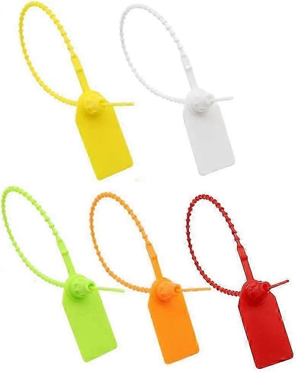 Kabelbindere, 100 stk. Plastik Kabelbindere, Selvlåsende Mærkeetiket, Farver)