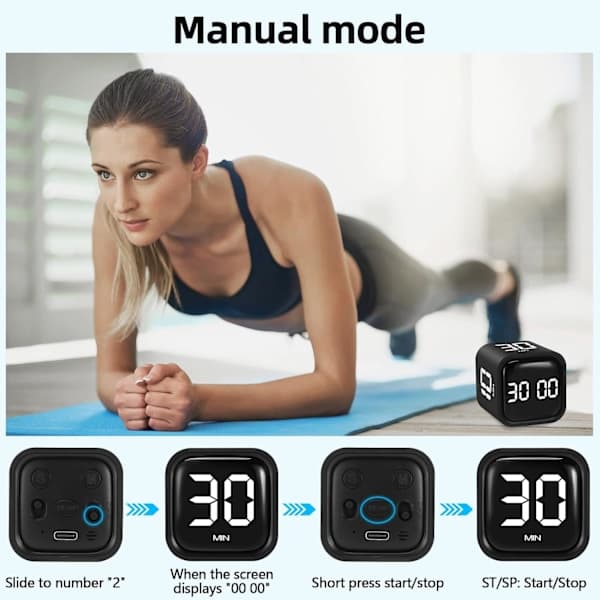 Pomodoro Timer Digital Cube Timer Kjøkken Timer Tidsstyring Brukes På Kontor, Studier, Barn, Matlaging, Trening