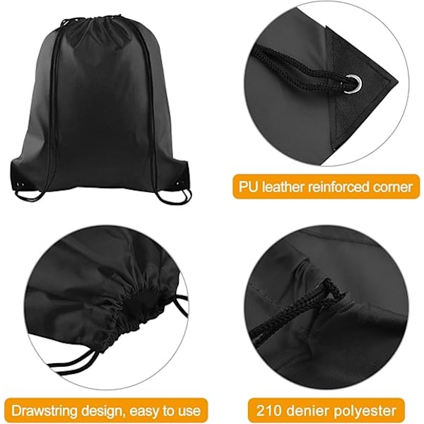 Dragsko Ryggsäckar Säck Cinch Bag String Ryggsäck för Gym Resor
