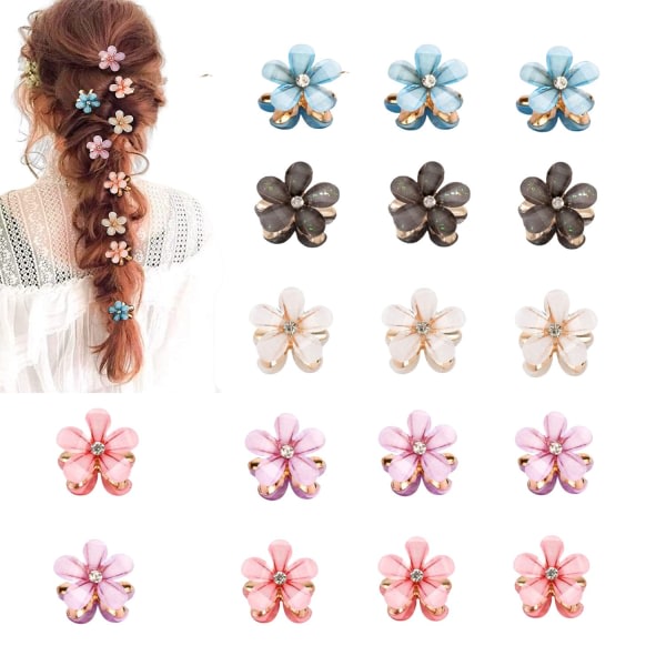 17 Pieces Mini Diamond Hair Clips, Small Hair Clips for