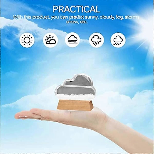 Fuoliystep Vejrstation Glas Stormglas Vejrudsiger Skyer Flydende Barometer Vejr Pred