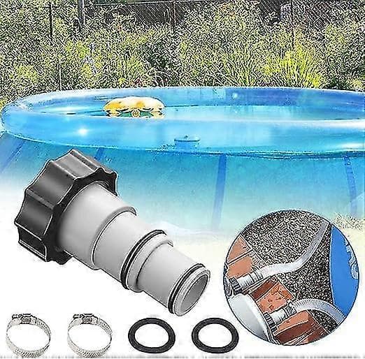 Pool Adapter til Intex Pool Tilslutningssæt Slangeadapter 32-38mm til Poolpumper