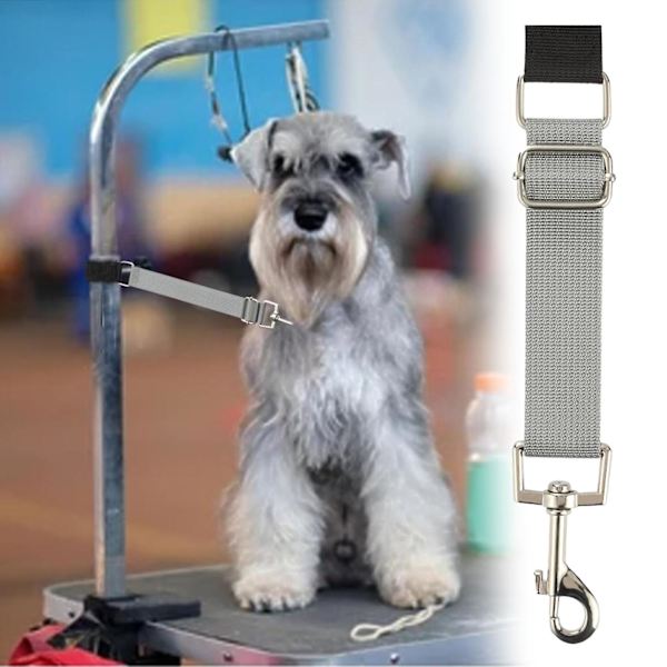 Justerbar Hundesalong Armforlengelsesreim med Hurtigutløsning - Grooming Loop Extension Light Grey