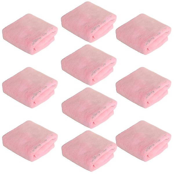 Salon Håndklæder 10-pak - Hurtigtørrende Håndklæde Til Hår, Hænder, Ansigt Brug Hjemme, Salon, Spa, Barber A light pink