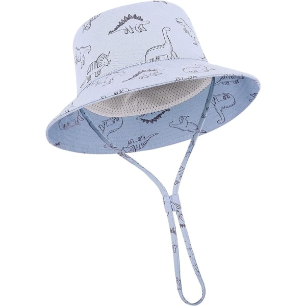 Baby Solhat Toddler Solbeskyttelse Hat til Baby Drenge Piger Børn Sommer Spand Hat UPF 50+ Foldbar Strand Cap Blue