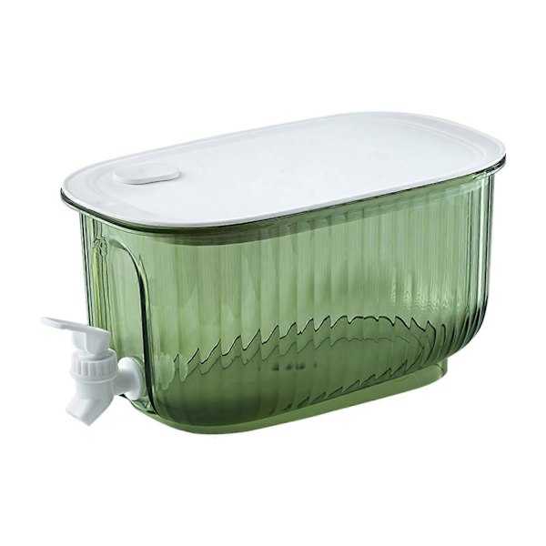 4L Klar Synlig Kold Kedel med Hane Stor Kapacitet Fødevaregodkendt Lemonade Juice Drikke Dispenser til Køleskab KAESI Green