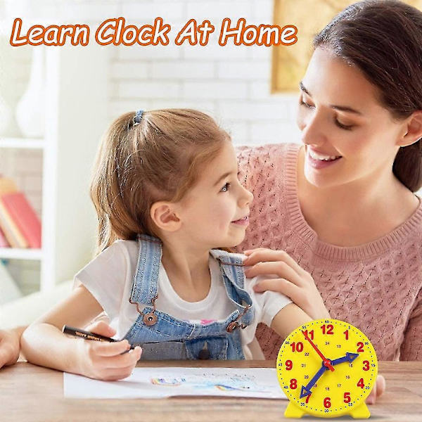 Sunrain Cm Wealth Learning Clock Kompatibel med Barn, Student Learning Clocks Lär Tid 12/24