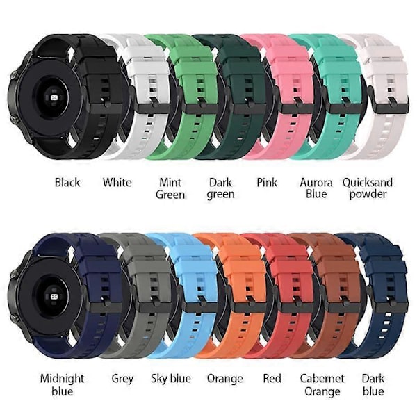 Ranneke GT2 Pro:n silikoninen ranneke Huawei Watch GT 2 GT 46mm /GT 2e/HONOR Magic Band urheiluranneke 22MM 06 red