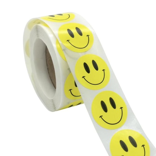 500 klistermærker klistermærker - Smiley Emoji Gul