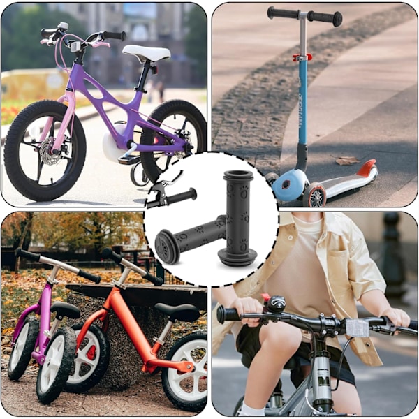 Cykelhandtag Barn Scooter Handtag Halkfria Styrhandtag 22 mm 105 mm Långa Lämpliga för Trehjulingar Barn Balanscykel
