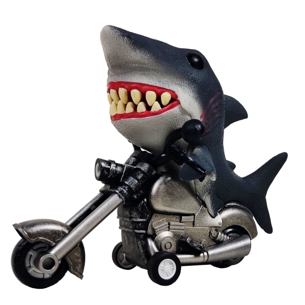 Simulering Shark Motorsykkelleke Treghet Riding Motorsykkel Pull Back Billeketøy