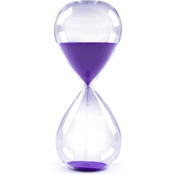Timglas i sand, färgglada och fashionabla, sandtimerinspirerat glas för hem- och kontorsdekoration Purple 15 min