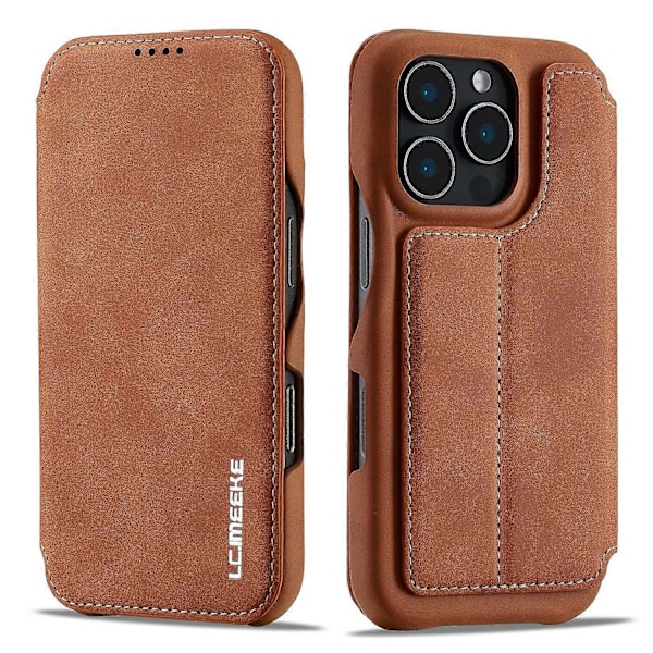 LC.IMEEKE Til iPhone 16 Pro Max Etui Kortholder Stativ Læder Telefon Cover Multicolor Style C