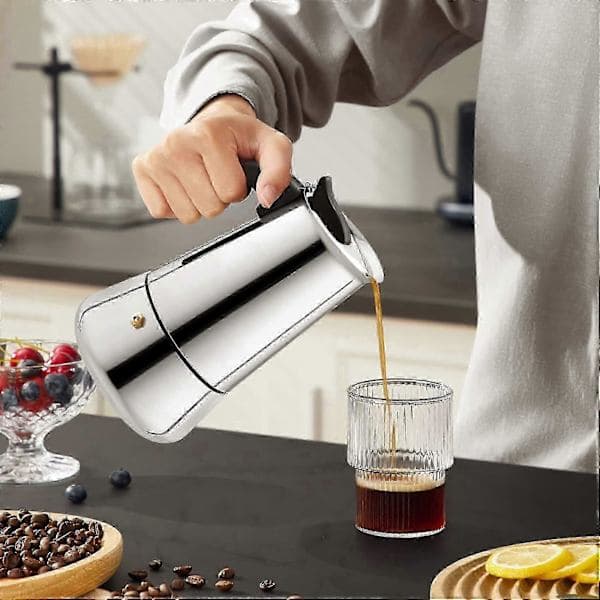 300 ml italiensk espressokande i rustfrit stål