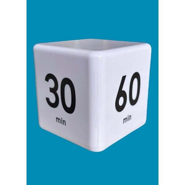 Terningtimer til tidsstyring og køkkentimer, træningstimer, roterende digital timer, workshops, Pomodori (15-20-30-60 minutter)