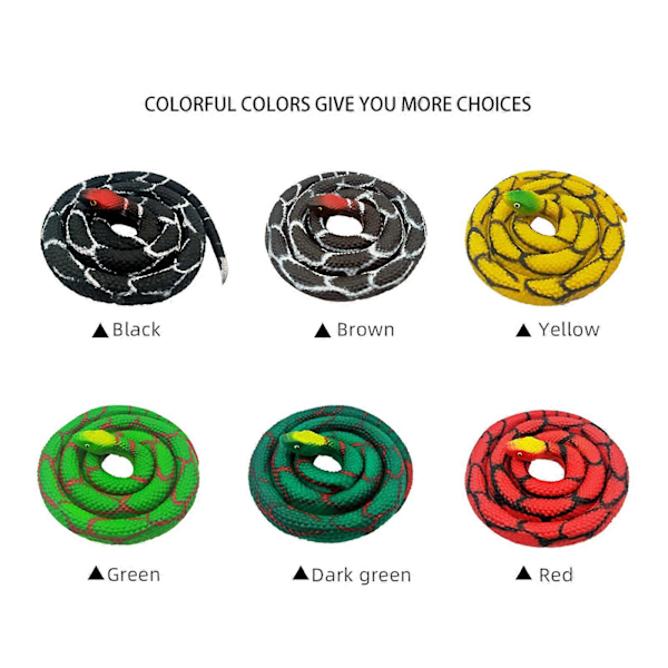 Realistsik Fake Slange Legetøj Blød Gummi Slange Figur Have Slange Scare Fugle og Egern, Python Action Model Slange Legetøj Figurer Stress Relief Legetøj Yellow