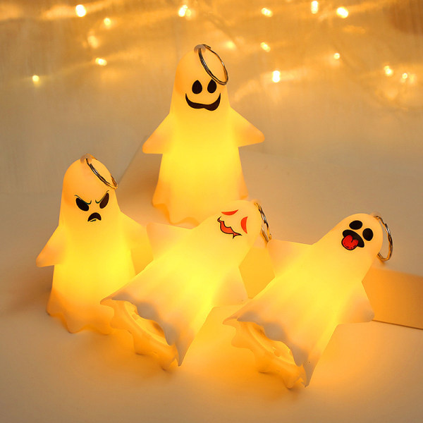 4 stk Halloween-dekorasjoner for barn, bærbare gresskarlykter