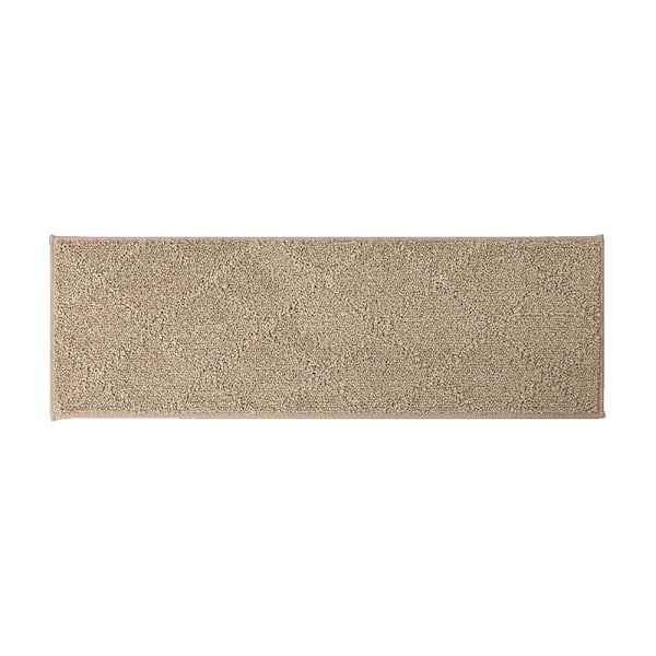 Kantlister til trappetrin - skridsikre 20 x 76 cm (4 stk.), trappetæppe til børn, ældre og hunde, maskinvaskbare, 100 % polyester