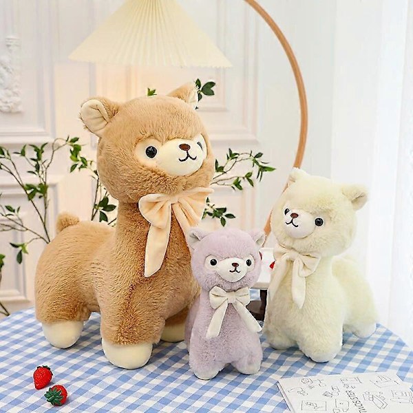 Alpakka Plysjleketøy Søt Dukke Pute Barn Bursdag Julegave Kawaii Plysjdyr Juguetes Kosedyr Envio Gratis brown 33cm
