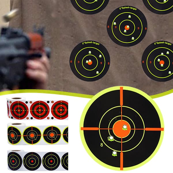 200 stk/rull Skyteblink Selvklebende Skyteblink Splatter R