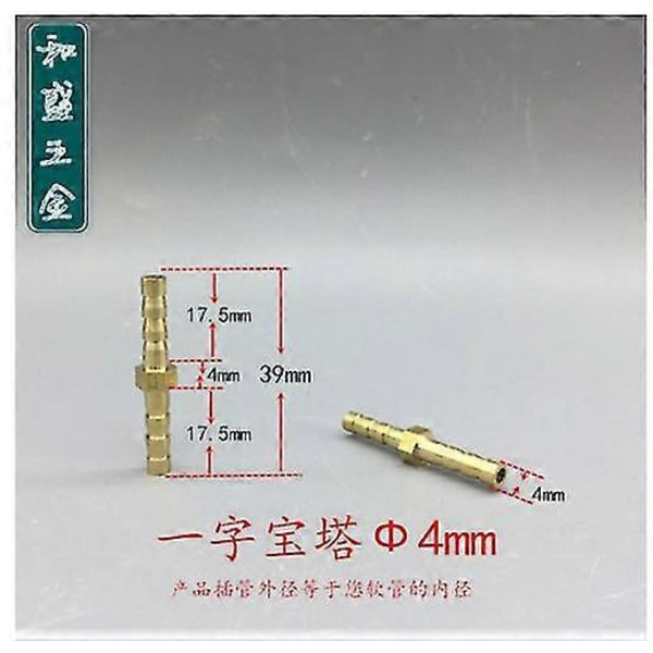 3mm-25mm Messinkiliitäjä Putkiliitäntäliitin Letku Tanko Kaasu Kupari Piikkinen Kytkentäliitin Liitäntäliitin Sovitin Putkiliittimet 2WAY 25mm-25mm Barb