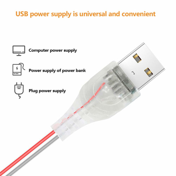 LED plantelysstrimler Vanntett kuttbar stripe USB plantelys for innendørs planter Sukkulenter Hydroponics Drivhus 1m