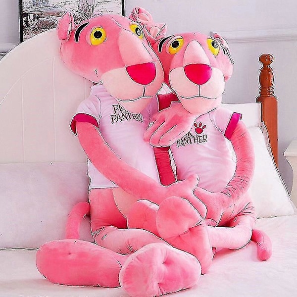 60-180cm Rosa Pantern Plyschleksaker Söta Långa Ben Mjukt Djur Rosa Leopard Kawaii Present Fylld Dock Barnfödelsedagspresent without clothes 100cm