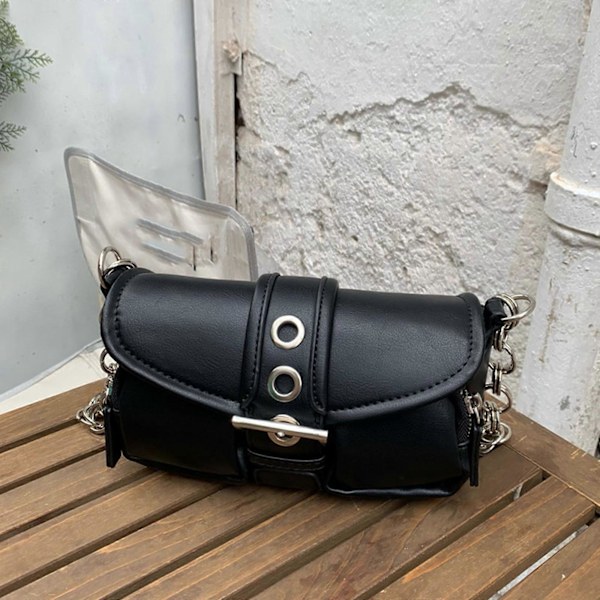 Ketju Crossbody Laukku Vintage Kassi Olkalaukku Tytöille Naisille Black
