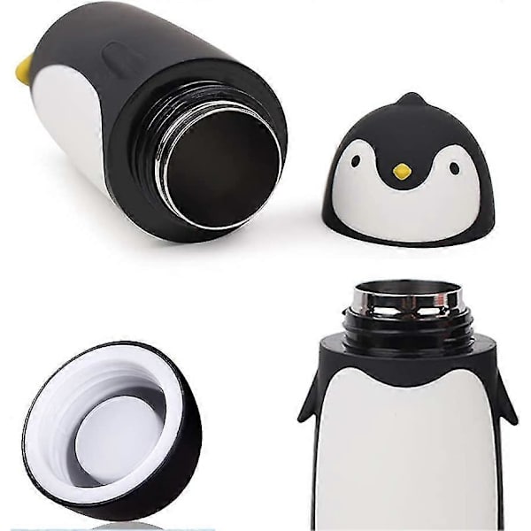 2 stk. Penguin Termoskop i Rustfrit Stål til Rejser, Kaffe, Te og Vand