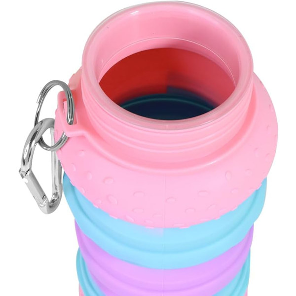 Sammenklappelig Vandflaske BPA-fri Silikone Genanvendelig Lækagesikker Sikker Drikkeflaske 20oz Camping Løb Hjem Fitness Sports Vandreture