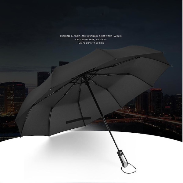 Luksus mænds paraply - foldeparaply - stormsikker paraply op til 140 km/t modstandsdygtig paraply - paraply Pxcl