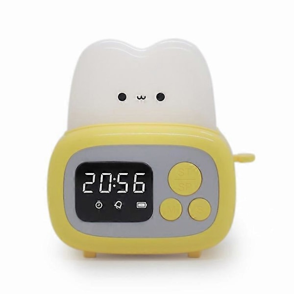 MW-NZ-05 Tegneserie Toaster Natlampe Genopladelig Bordur Alarm Timer Multicolor Style B