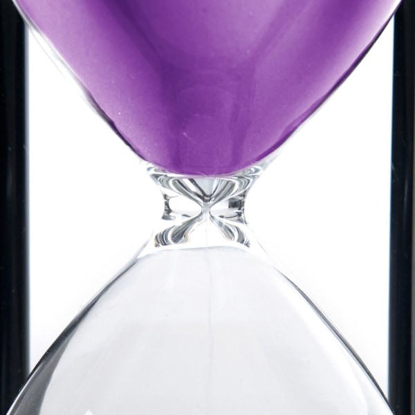 Timeglas Sand Timer Timeglas med Sand Dekoration Sandur Glasur til Værelse Fødselsdag Te Kaffebord Bogreol Skole Spil Ornament Træ Purple 60 Min