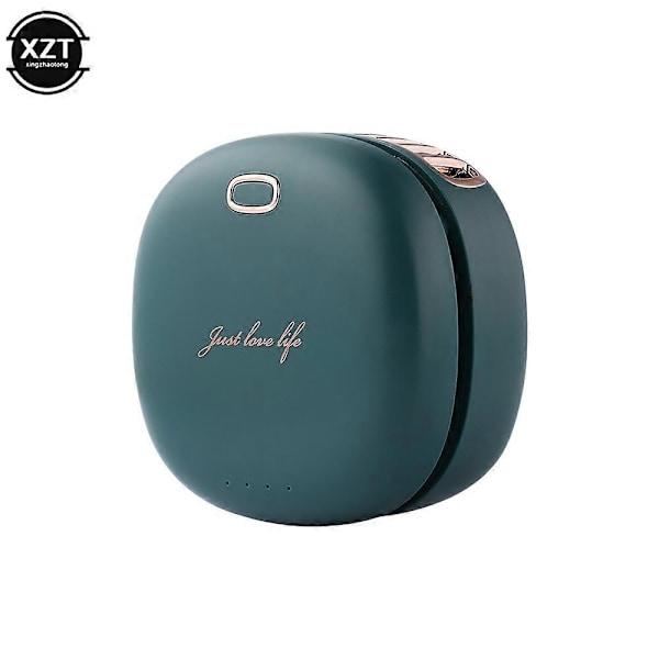 2023 Ny Mini Portabel Hängande Midje- och Nackfläkt Hands Free USB 3 Hastigheter Justerbar Luftkylare Drop Shipping Sommar Utomhus Green