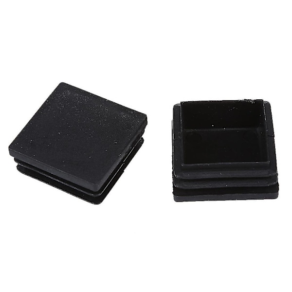 40mm x 40mm Plastkvadratrør Innlegg Endeblending Svart 10 stk