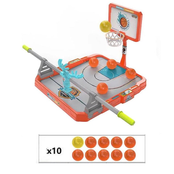 Basketballbrætspil med 10 bolde Mini Finger Basket Sportslegetøj til børn Fingerspidsskydelegetøj Brætfestspil Blue Double