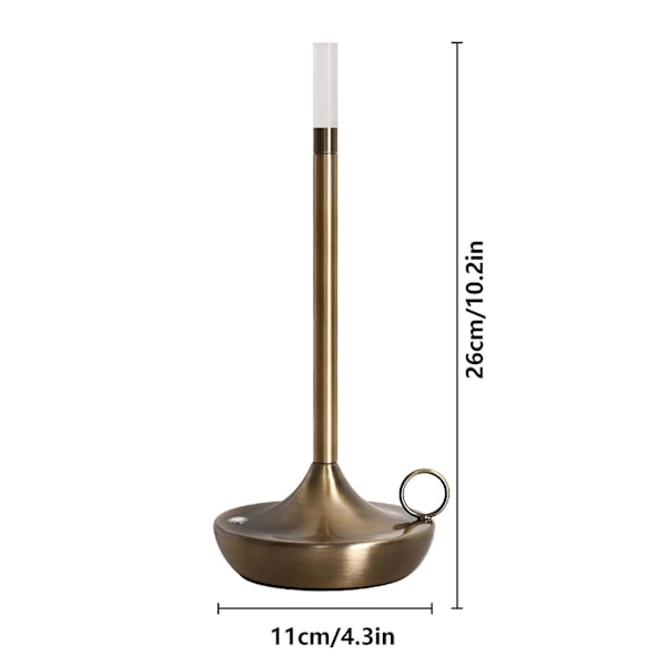 Bordlampe - Genopladelig Usb-c Trådløs Touch Lampe Camping Lys Multifarvet Brown