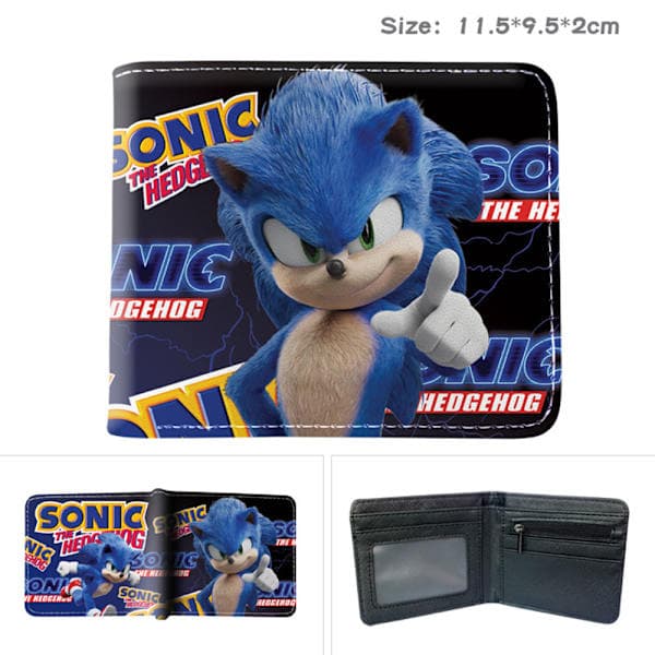 Sonic The Hedgehog Plånbok Barn Pojkar Flickor Tecknad Myntbörs E