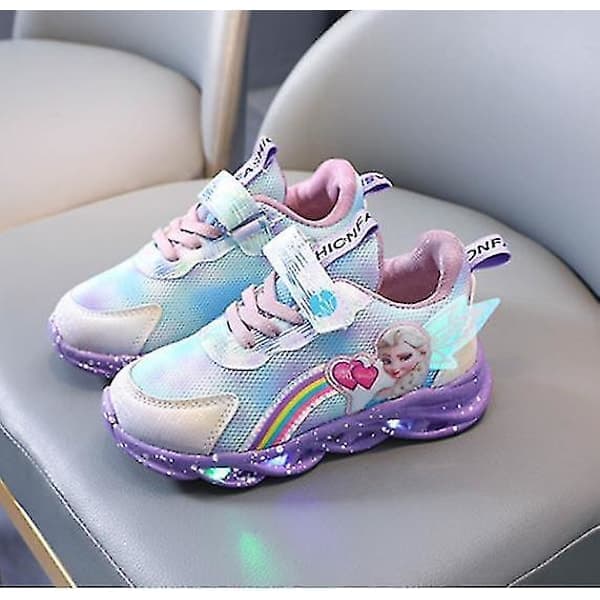 LED-sko til børn, blinkende sneakers, lysende træningssko til piger, størrelse 25 25 25