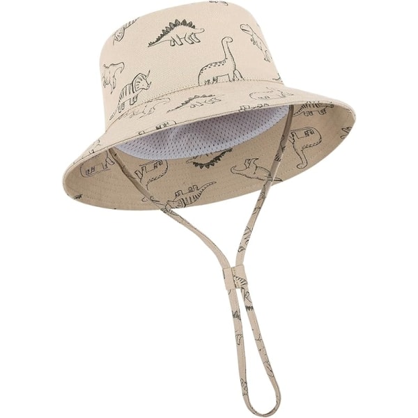 Baby solhatt solskydd hatt för baby pojkar flickor barn sommar hink hatt UPF 50+ hopfällbar strandmössa Khaki