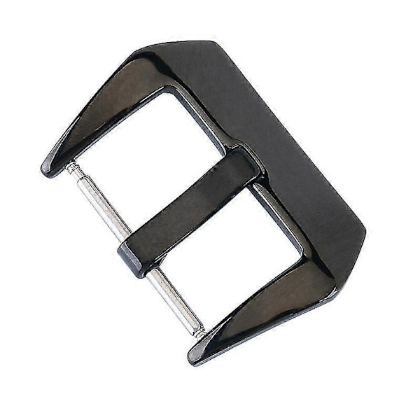 Klockspänne Icke-blekande Universal 18/20/22/24/26mm Rostfritt Stål Klockarmband Lås för Urmakare Black 26mm