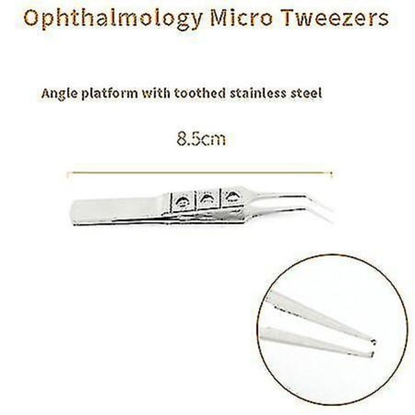 Ophthalmologiske Mikrokirurgiske Pincet Fedtpincet Rustfrit Stål Dobbelt Øjenlåg Plastikkirurgiske Instrumenter Pincet Platform Blue