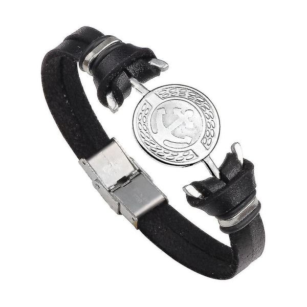 Retro Marinearmbånd i Blå med Ankertilbehør i Rustfrit Stål