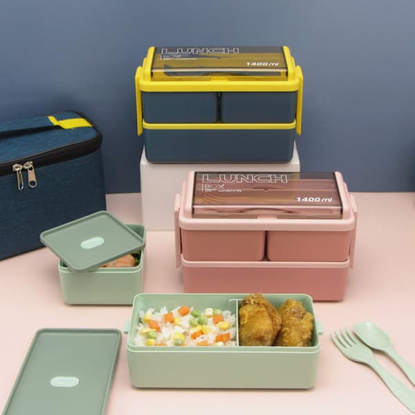 Bento Box Barn/Vuxen Lunchlåda Läckagesäker Lunchlåda