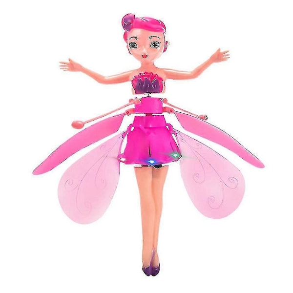 LED Magic Flygande Fe Prinsessa Dock Remote Control Flygande Leksak USB Laddning För Barn Presenter Hög Kvalitet MTS Pink