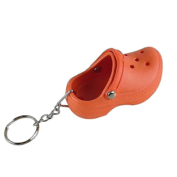 Mini Crocs -sandaaliketjun riipus avaimenperä avaimenpidike hauska avaimenperä lahja Orange