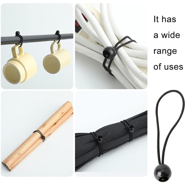 10-pack Svart presenning stretchboll flagga stretchboll stretchband stretchrep boll tält