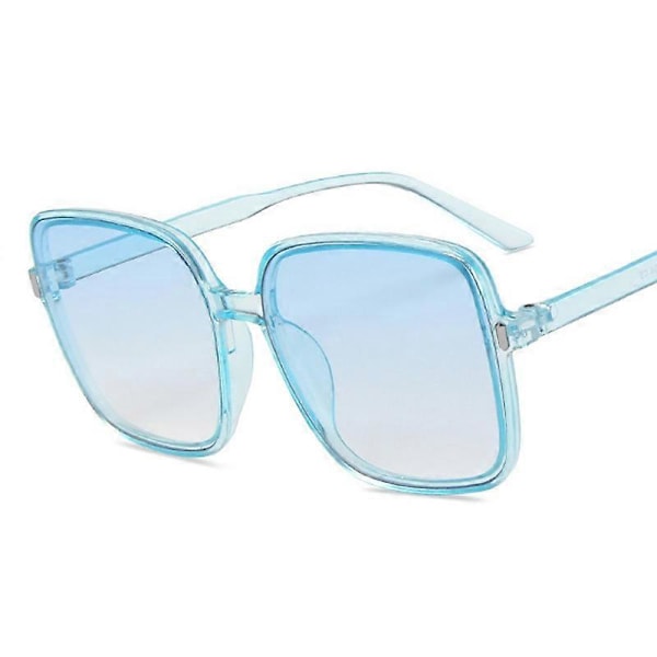 Muotisuunnittelijan neliönmuotoiset aurinkolasit naisille, retro vintage gradientti aurinkolasit naisille, kirkas linssi, musta valkoinen Oculos De Sol Blue other